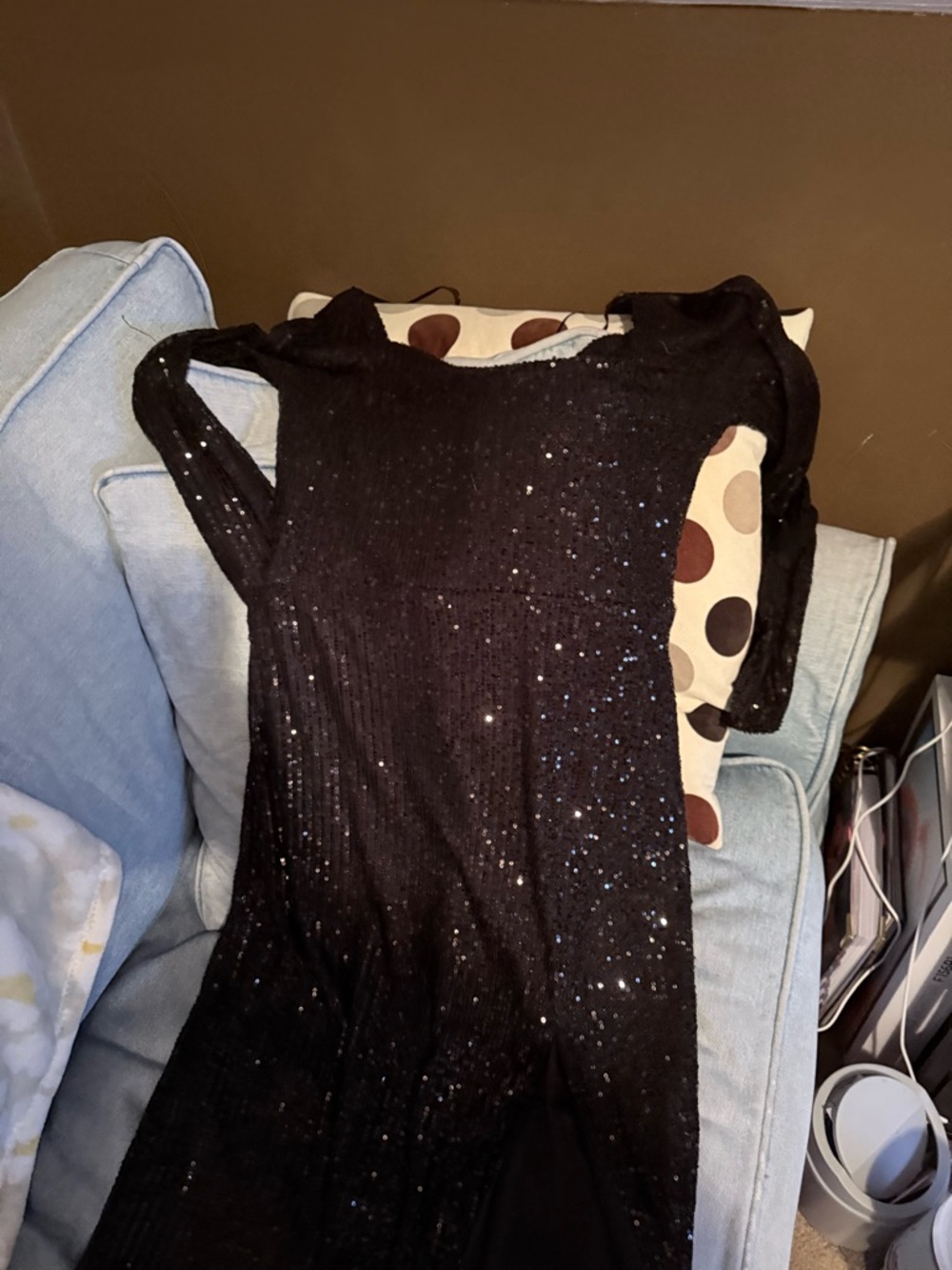 Fashion Nova Black Sequin Party Dress